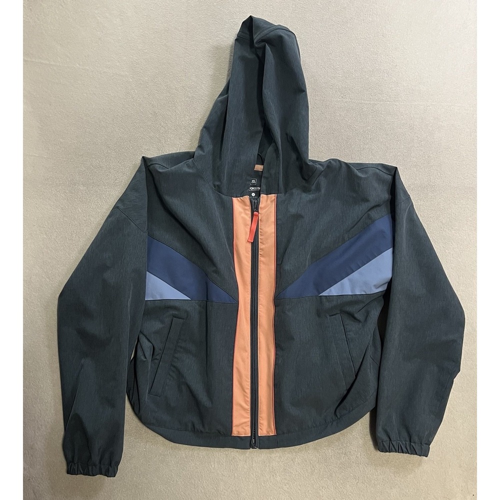 Rip Curl Vapor Cool Jacket Women's Size Small Blue Hooded Full Zip Cropped